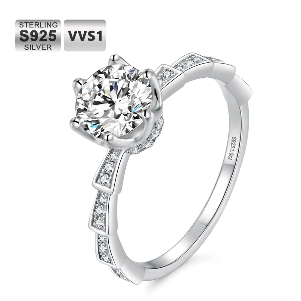 Wholesale 1.0 Carats VVS1 Moissanite Rings for Women 0091