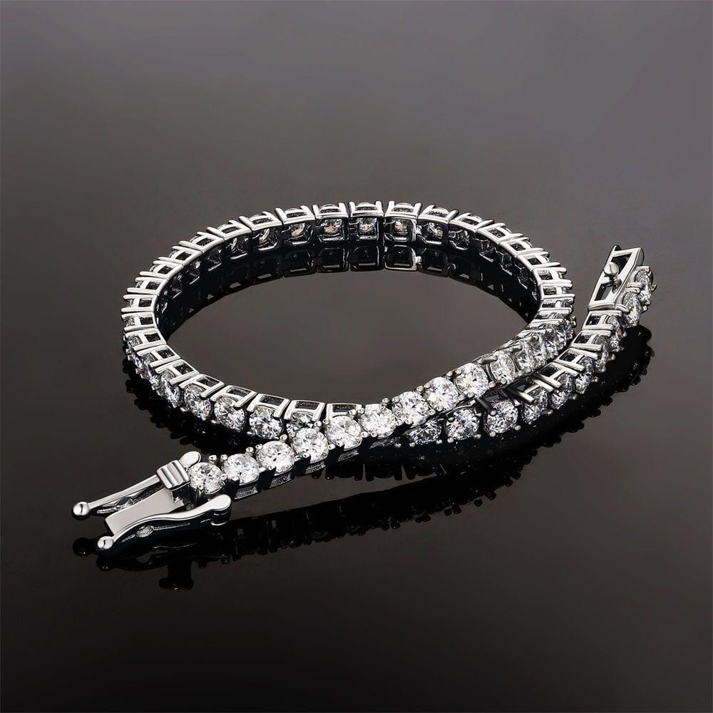 Wholesale 3mm Moissanite White Gold Tennis Bracelet KRKC