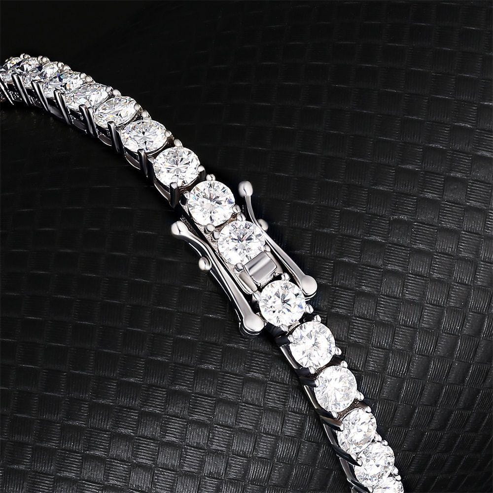 Wholesale 4mm Moissanite White Gold Tennis Bracelet KRKC