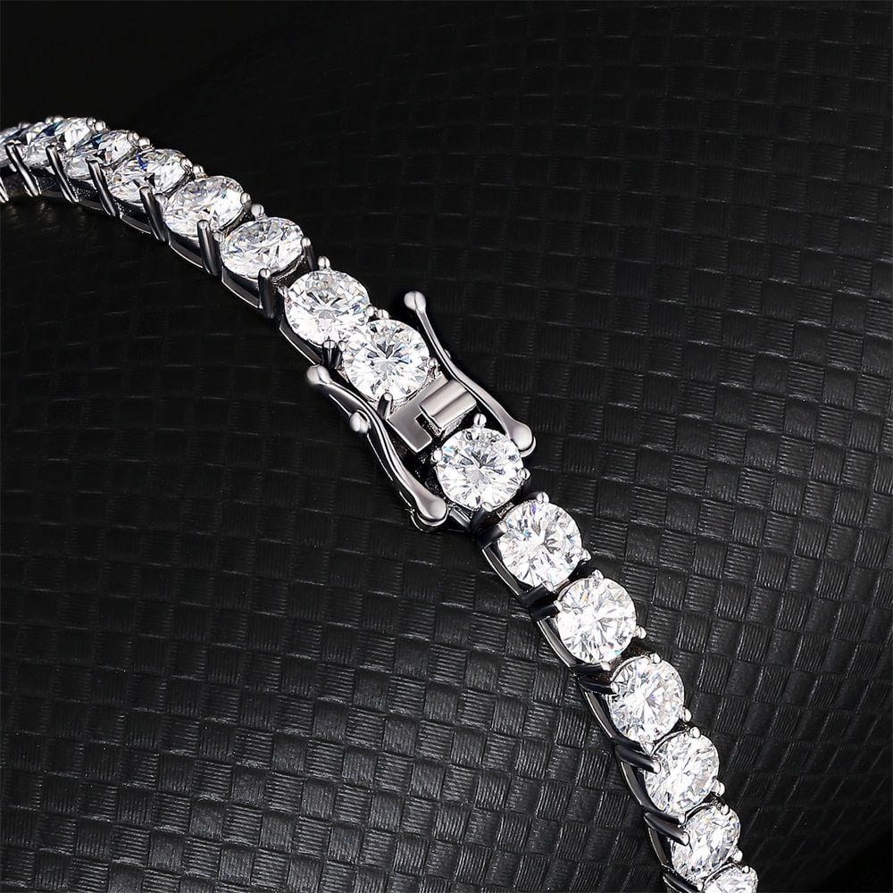 Wholesale 5mm Moissanite White Gold Tennis Bracelet KRKC