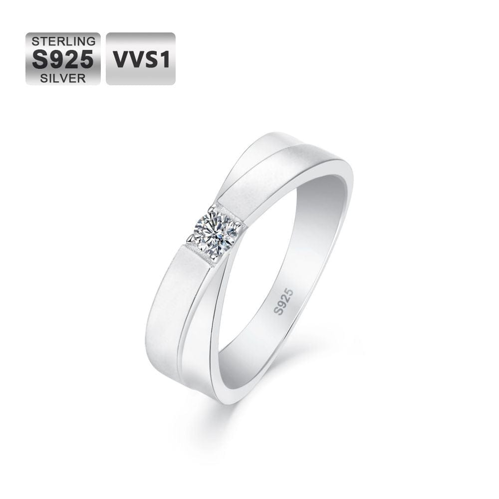 Wholesale Moissanite Engagement Ring 0.20 Carats VVS1 Lab Grown Diamond for Men