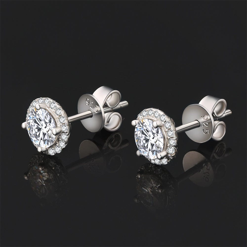 Wholesale Moissanite Earrings 0.5 Carats *2 VVS1 Round Cut 0106