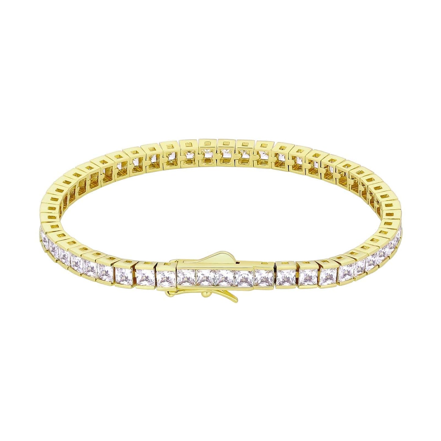 Wholesale Tennis Bracelet Hip Hop Jewelry CZ Diamond CZ Diamond 4mm 14K Gold/White Gold