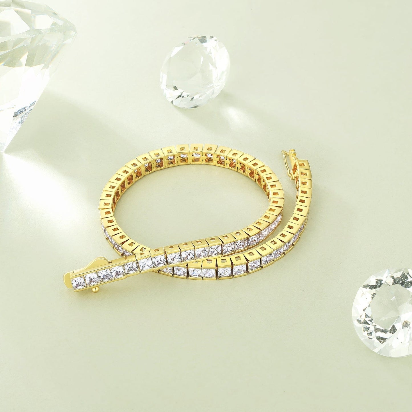 Wholesale Tennis Bracelet Hip Hop Jewelry CZ Diamond CZ Diamond 4mm 14K Gold/White Gold