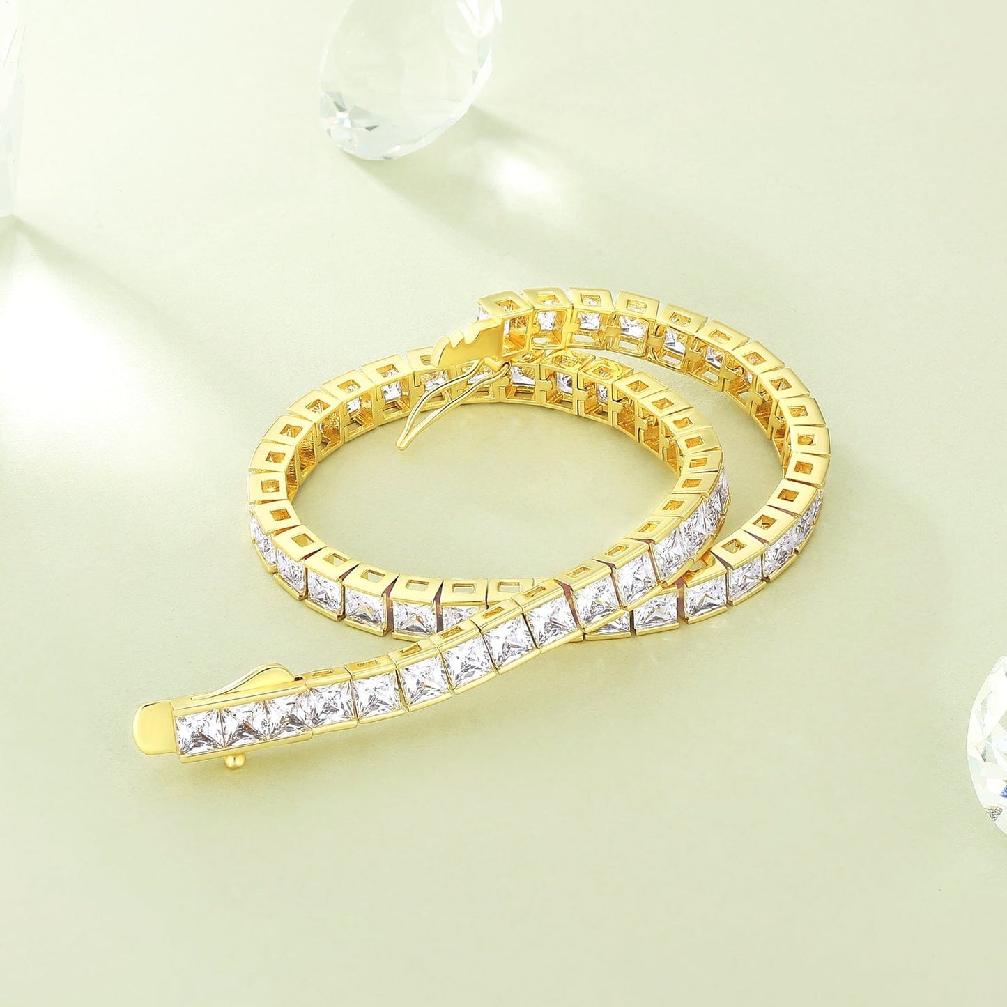 Wholesale Tennis Bracelet Hip Hop Jewelry CZ Diamond 5mm 14K Gold/White Gold