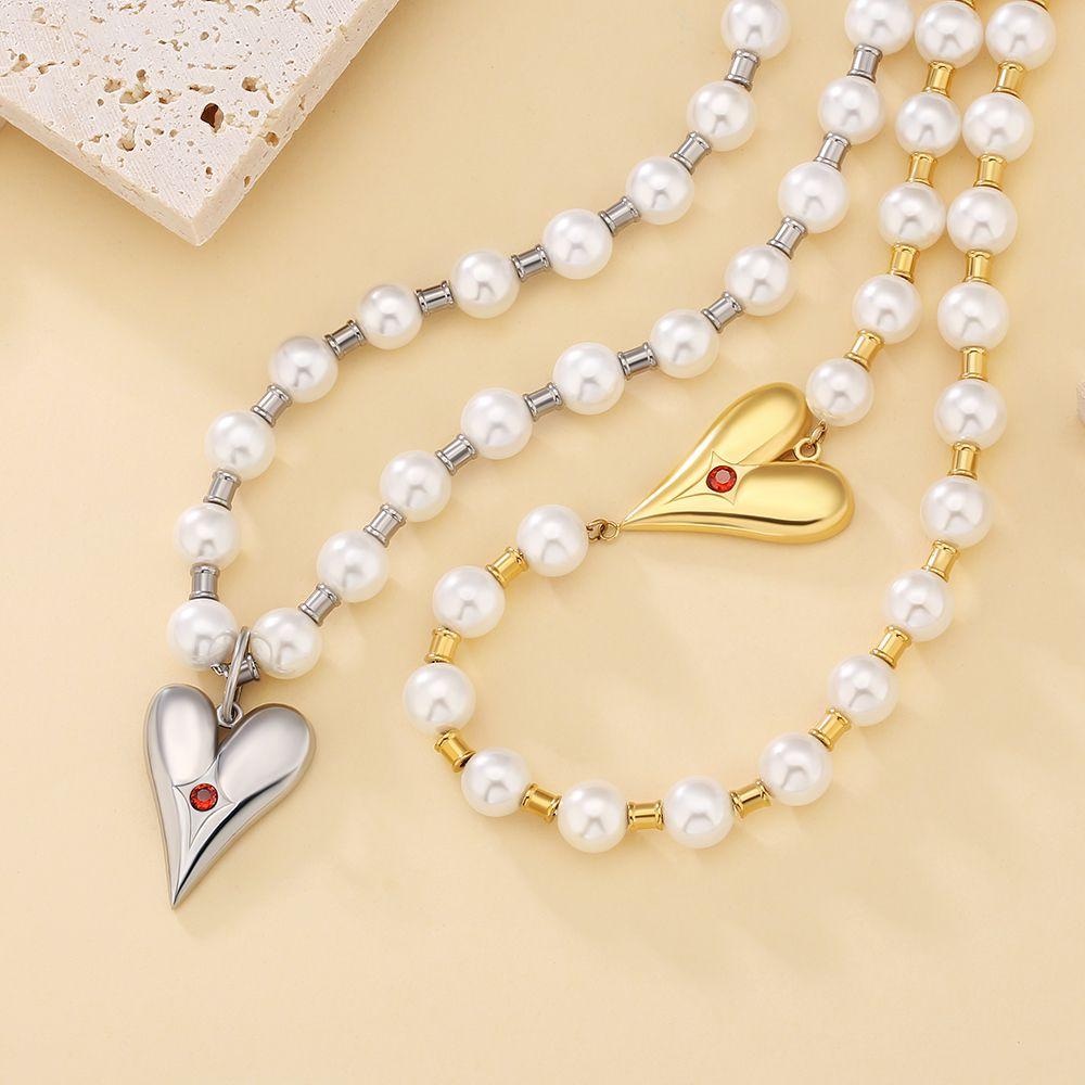 Wholesale Pearl Necklace 8mm Pearl Necklace with Love