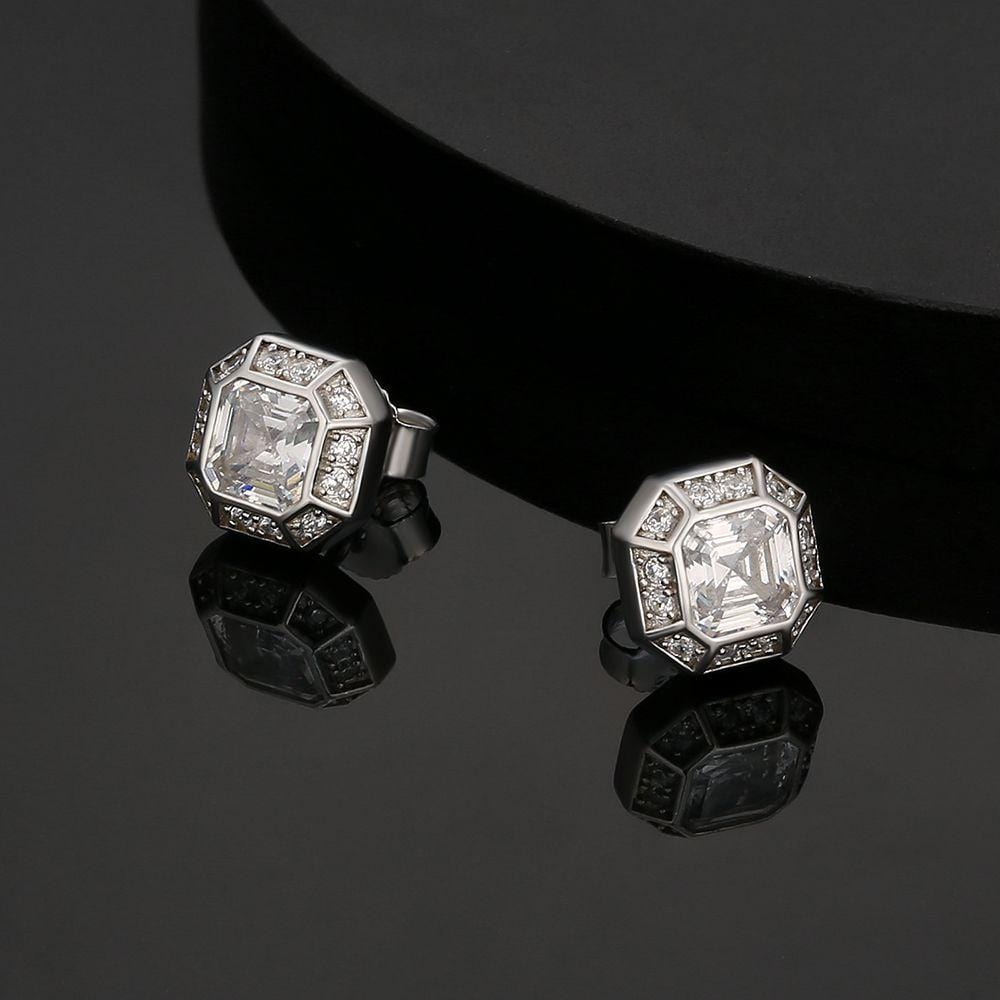 Wholesale S925 Sterling Silver Diamond Stud Earrings Hypoallergenicfor Men