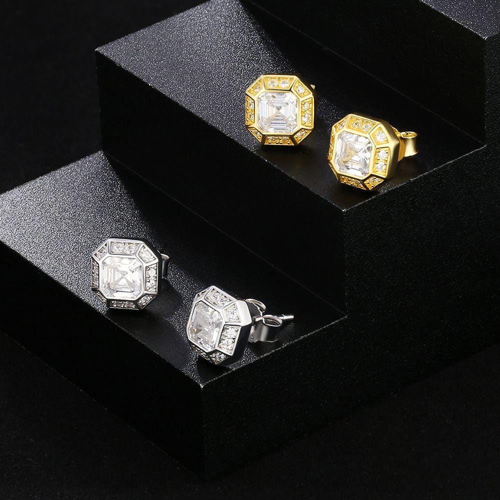 Wholesale S925 Sterling Silver Diamond Stud Earrings Hypoallergenicfor Men