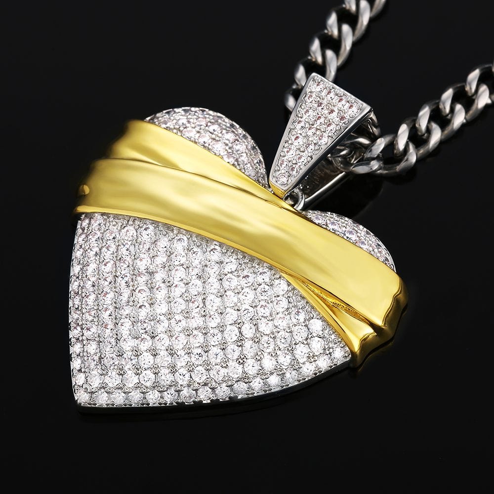 Wholesale Mending Heart Pendant in White Gold