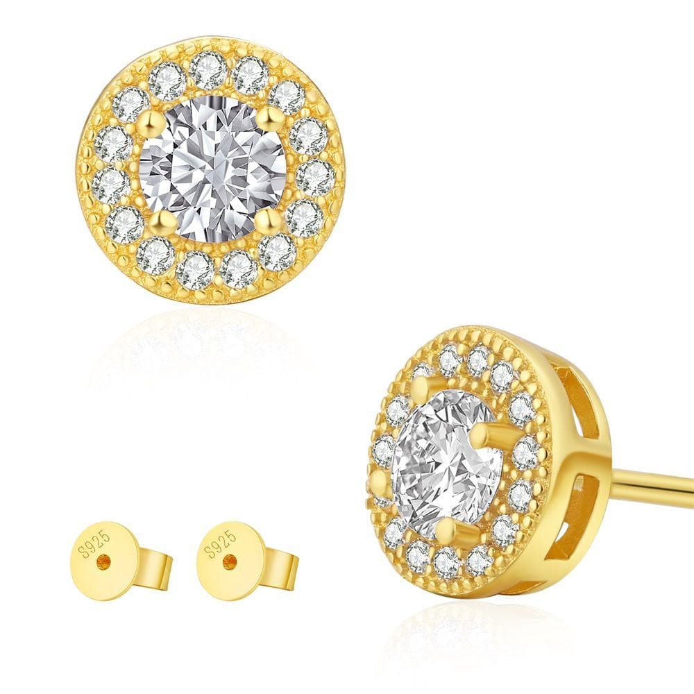 Wholesale Moissanite Earrings Round Excellent VVS1 0.5 Carats VVS D Color 925 Sterling Silver GRA Certificated Diamond Earrings