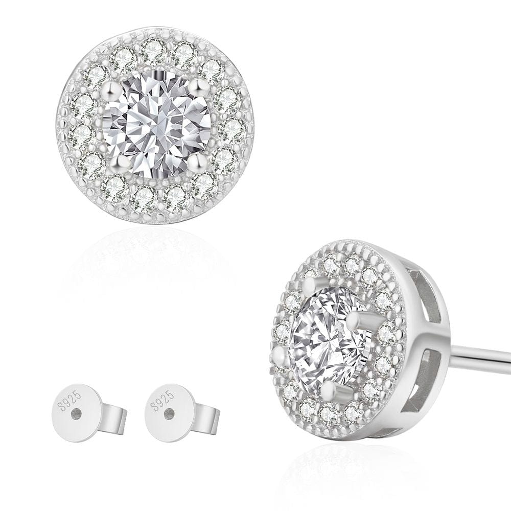 Wholesale Moissanite Earrings Round Excellent VVS1 0.5 Carats VVS D Color 925 Sterling Silver GRA Certificated Diamond Earrings