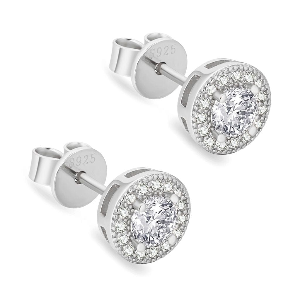 Wholesale Moissanite Earrings Round Excellent VVS1 0.5 Carats VVS D Color 925 Sterling Silver GRA Certificated Diamond Earrings