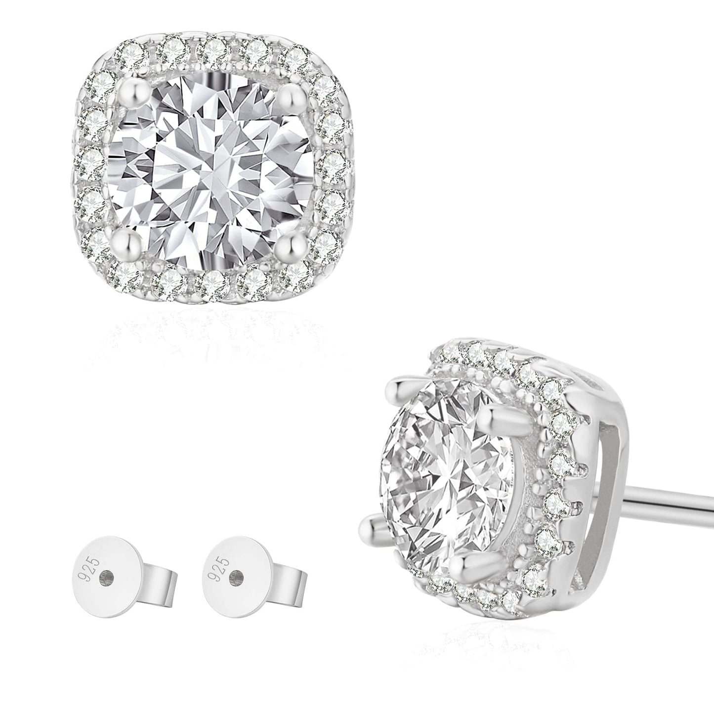 Wholesale 0.5 Carats *2 Round Excellent VVS1 Moissanite Earrings 0162