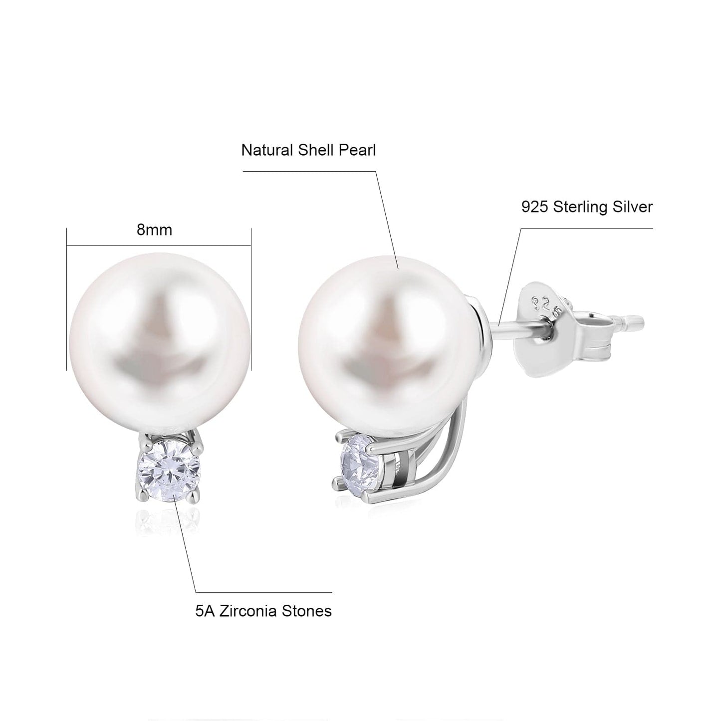 Wholesale Pearls Diamond Stud Earrings for Women