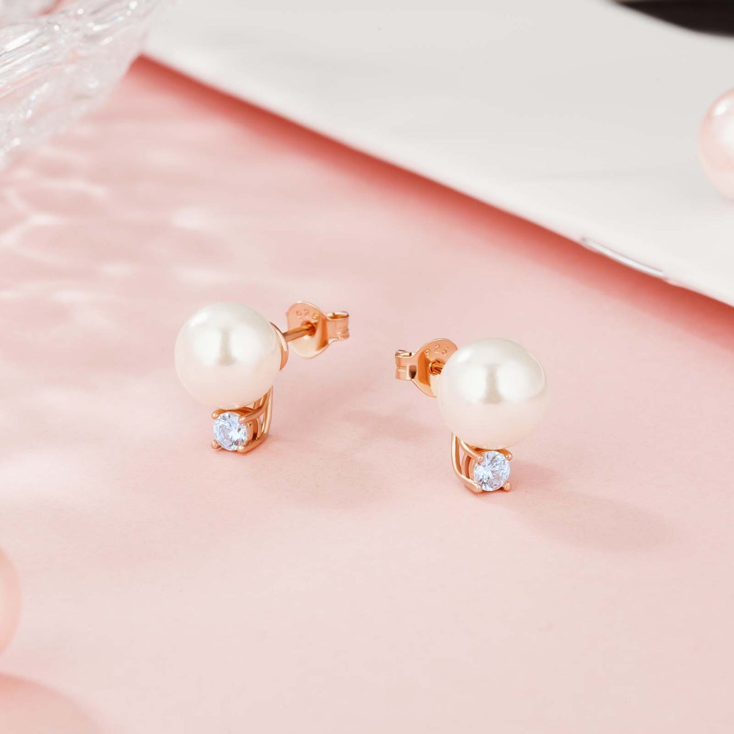 Wholesale Pearls Diamond Stud Earrings for Women