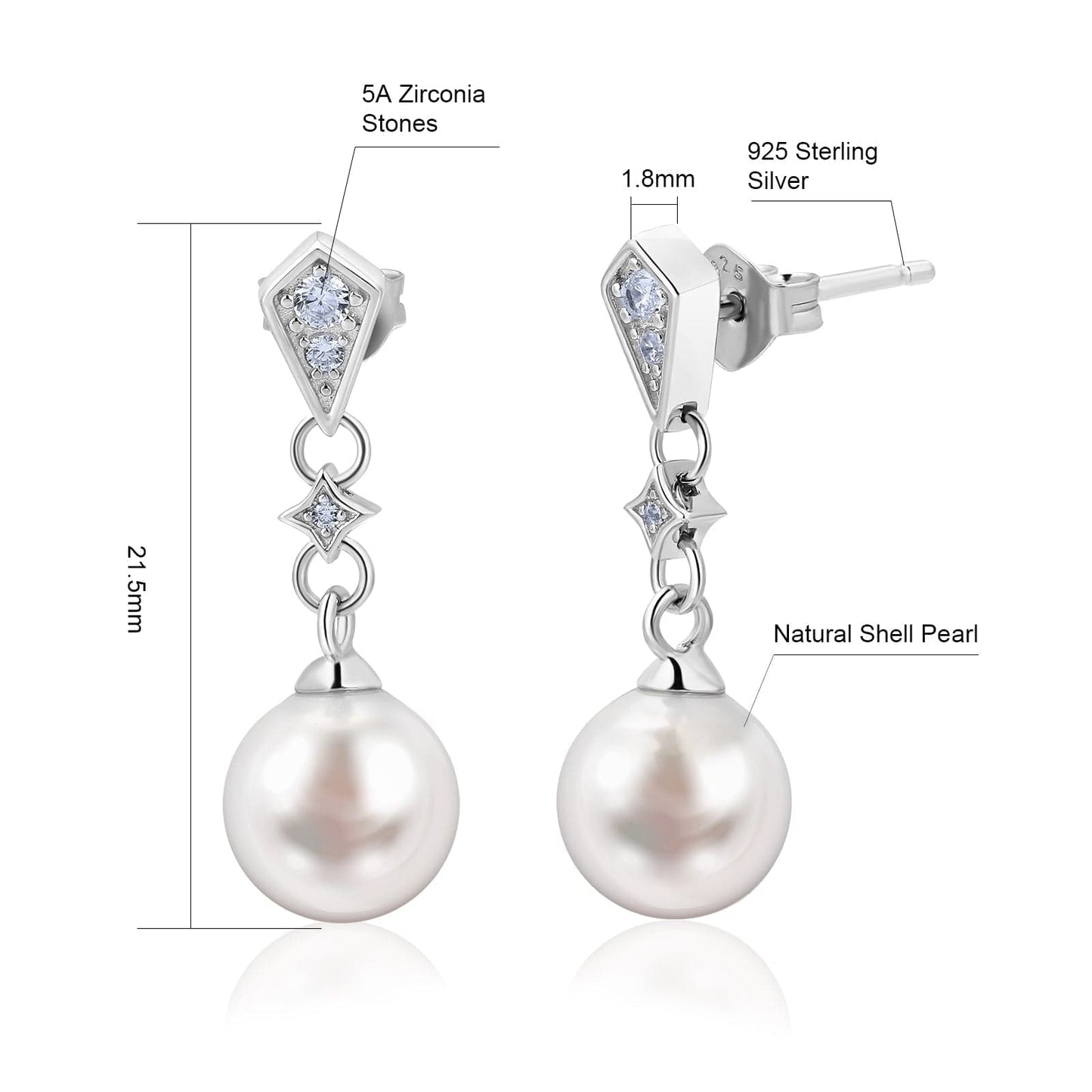 Wholesale Pearls Diamond Dangle Earrings for Women