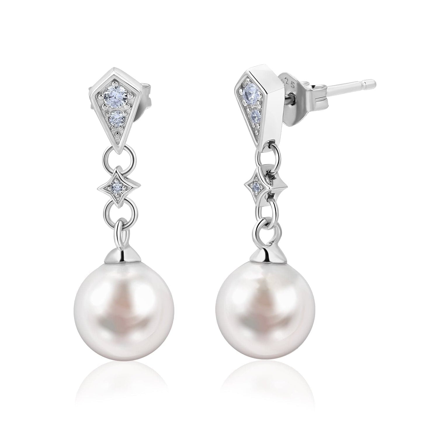 Wholesale Pearls Diamond Dangle Earrings for Women