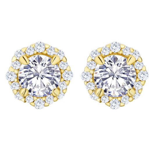 Wholesale Moissanite Earrings 0.5 Carats *2 VVS1 Round Moissanite Earrings