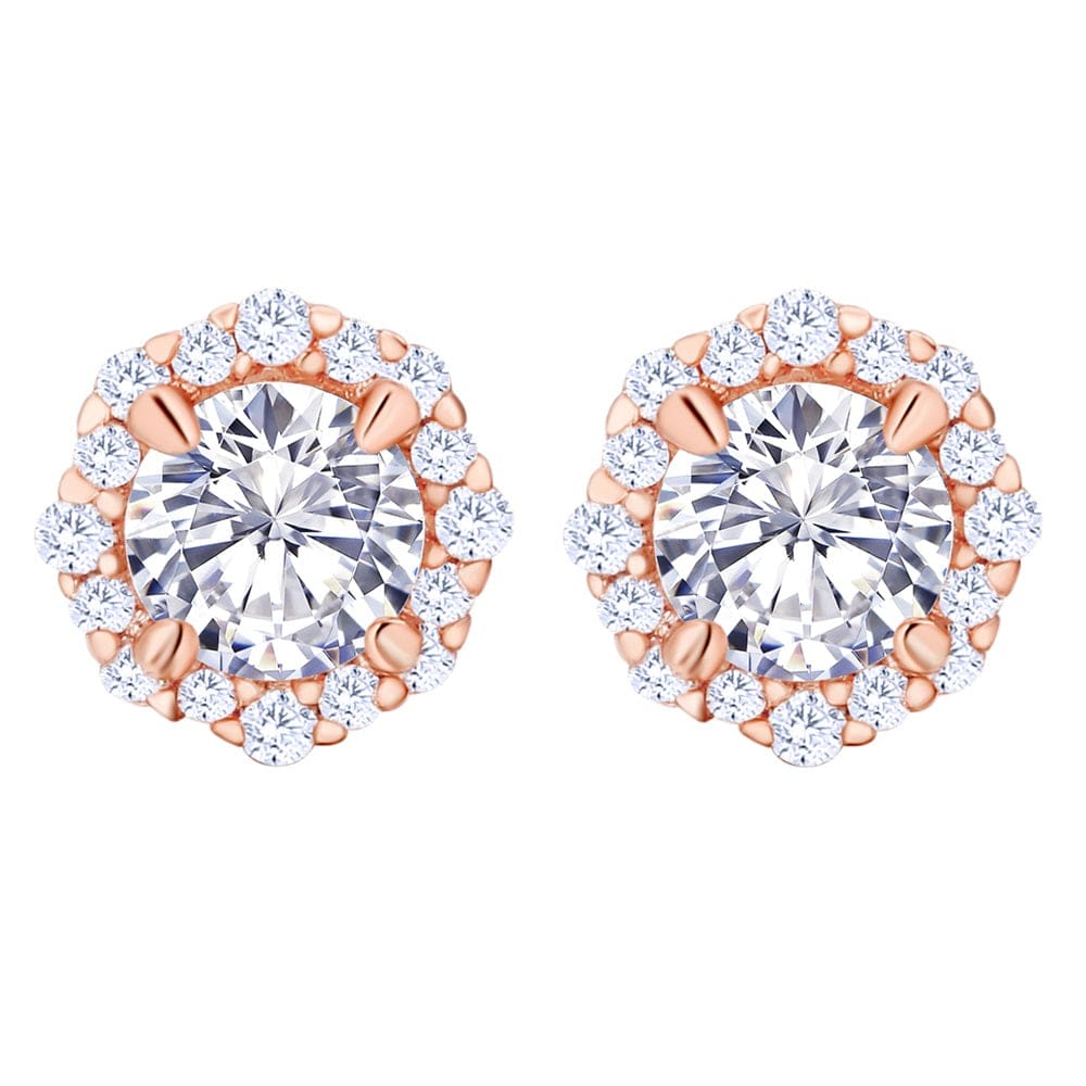 Wholesale Moissanite Earrings 0.5 Carats *2 VVS1 Round Moissanite Earrings