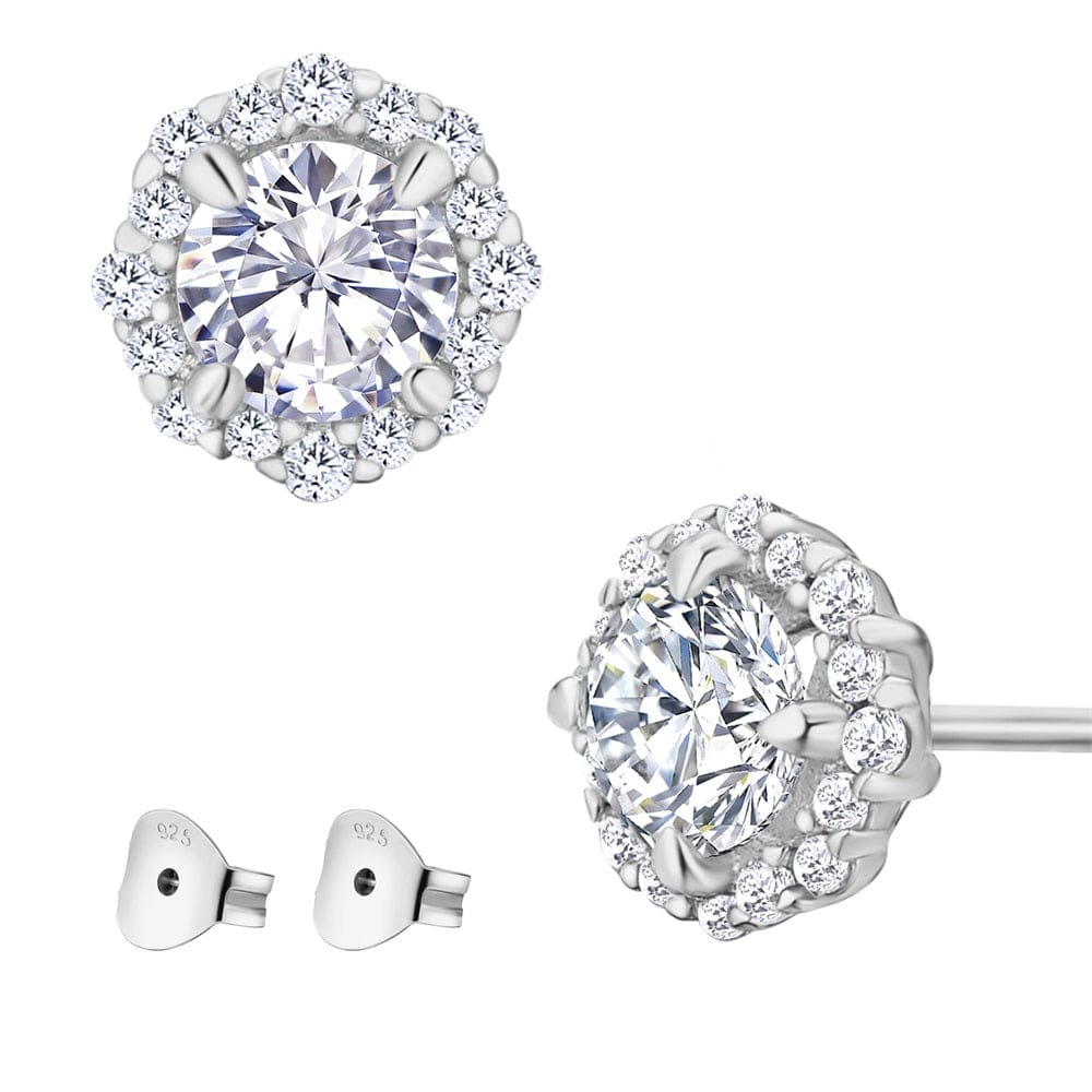 Wholesale Moissanite Earrings 0.5 Carats *2 VVS1 Round Moissanite Earrings