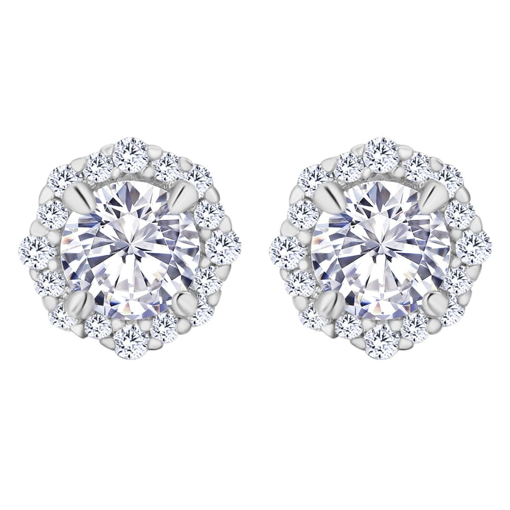 Wholesale Moissanite Earrings 0.5 Carats *2 VVS1 Round Moissanite Earrings