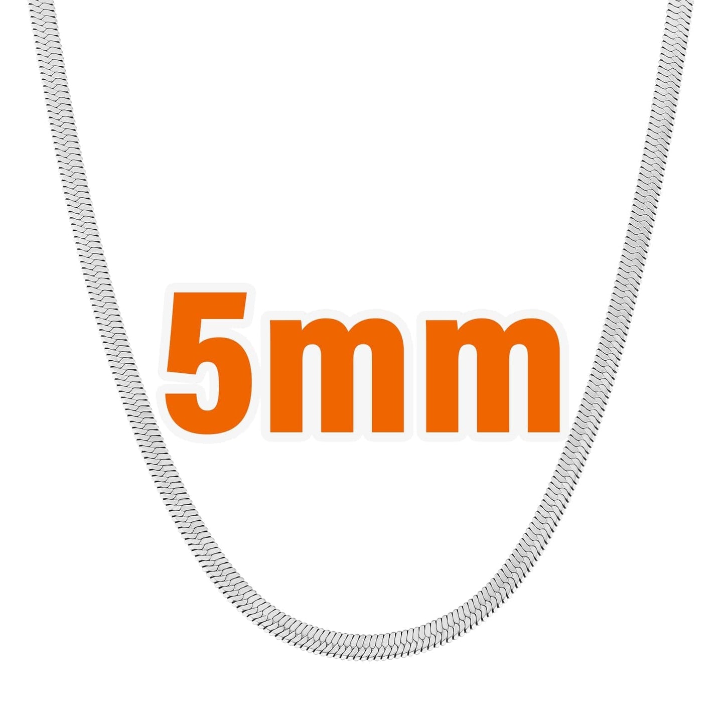 Wholesale Hip Hop Gold Chains Snake chain/Herringbone Chain 3mm-5mm PVD Stainless Steel for Women