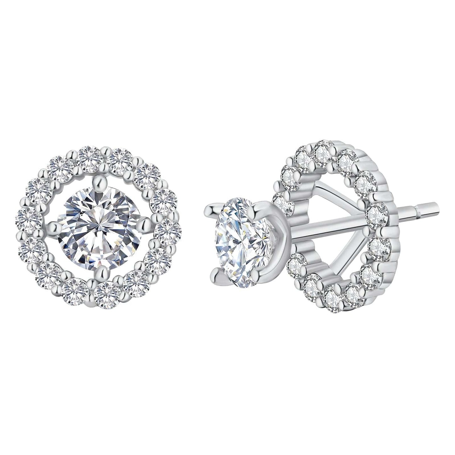 Wholesale Moissanite Earrings VVS1 Round 0.5 Carats *2 2-way Wear Detachable Excellent 0207