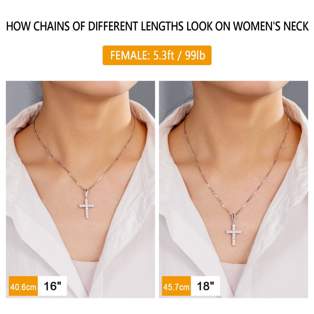 Wholesale 1.10 Carats VVS1 Moissanite Cross Pendant Necklace for Women