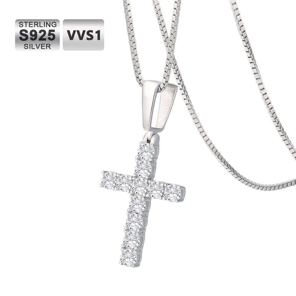 Wholesale 1.10 Carats VVS1 Moissanite Cross Pendant Necklace for Women