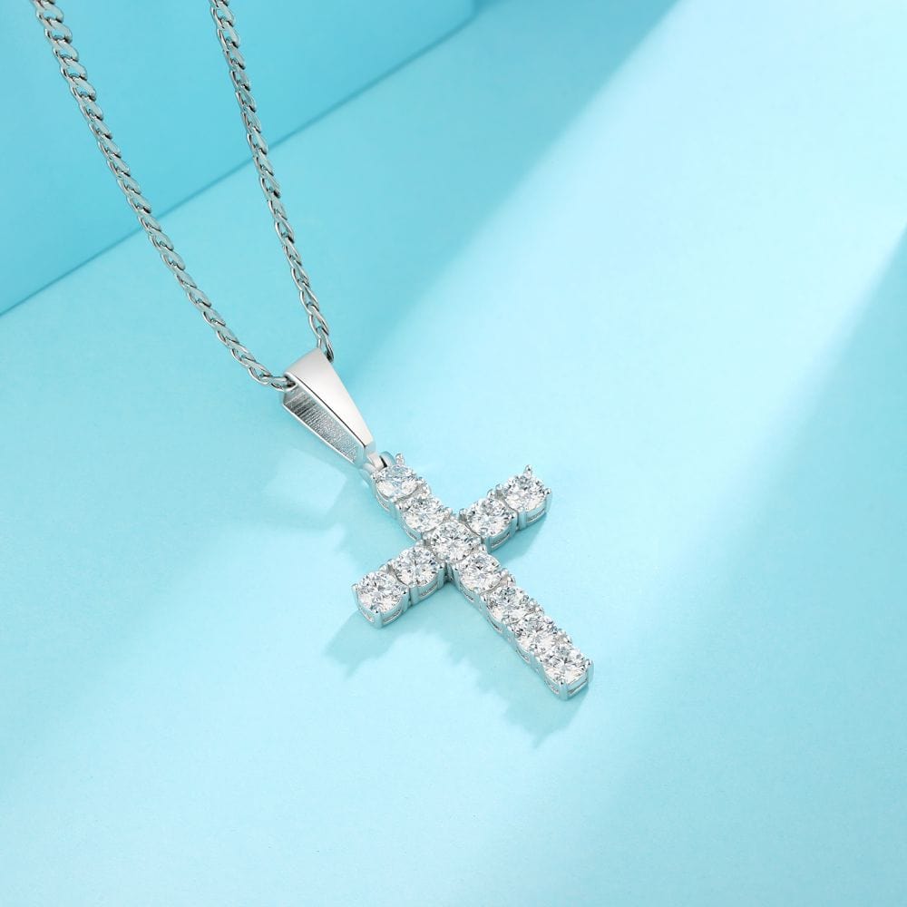 Wholesale 1.10 Carats VVS1 Moissanite Cross Pendant for Men