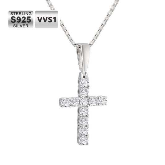 Wholesale 1.10 Carats VVS1 Moissanite Cross Pendant for Men