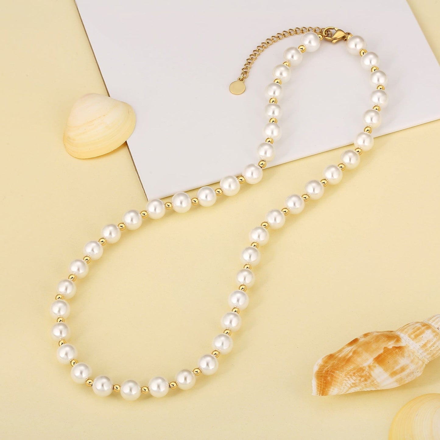 8mm Freshwater Pearl Beaded Necklace for Women