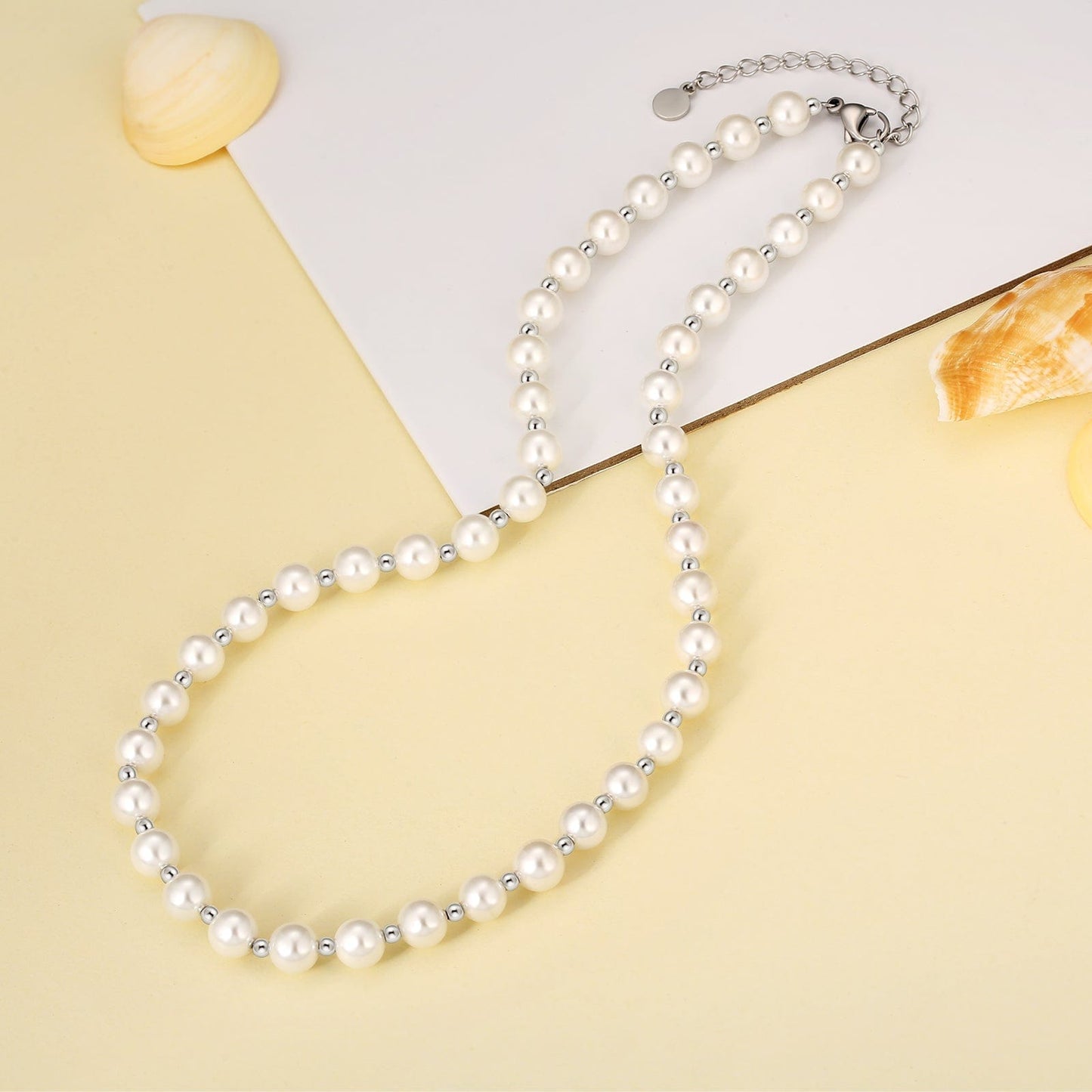 8mm Freshwater Pearl Beaded Necklace for Women