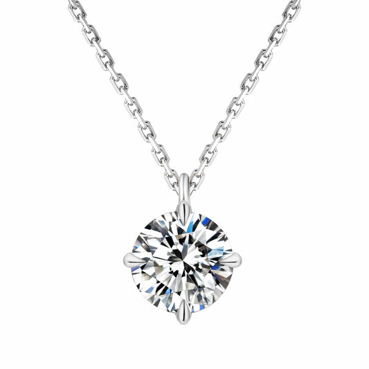 Wholesale VVS1 Moissanite Pendant Necklace 1.0 Carats Round for Women 0296