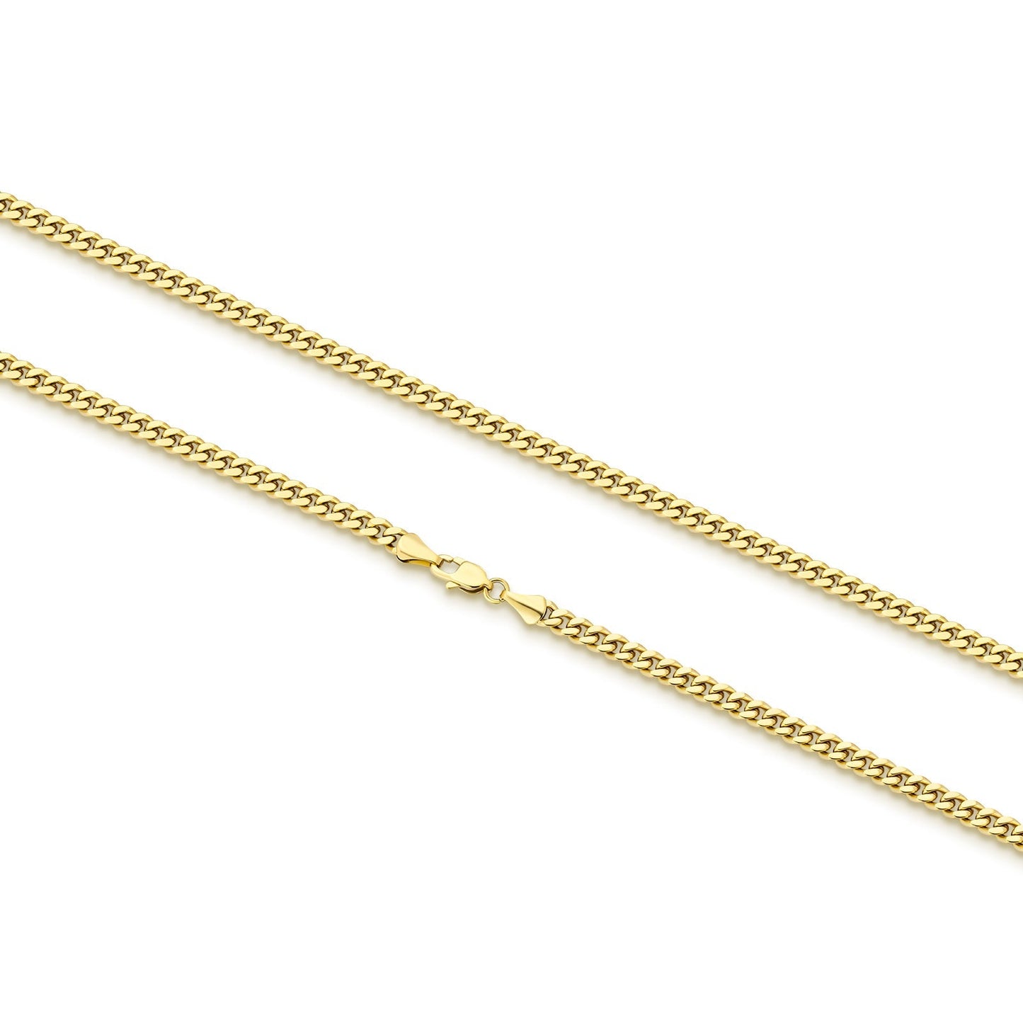 Wholesale Cuban Curb Chain 3mm 14K Gold/White Gold