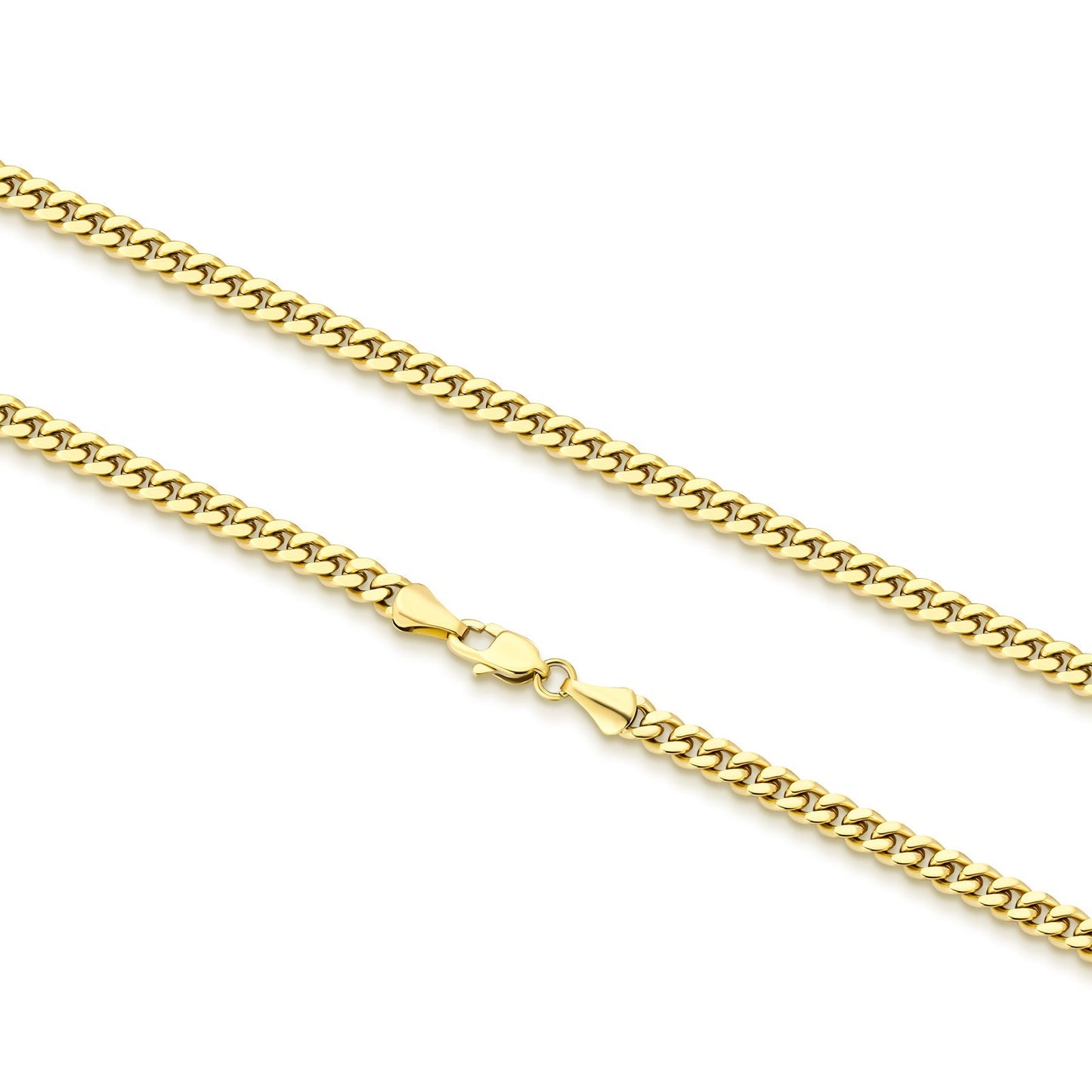 Wholesale Cuban Curb Chain 4mm 14K Gold/White Gold