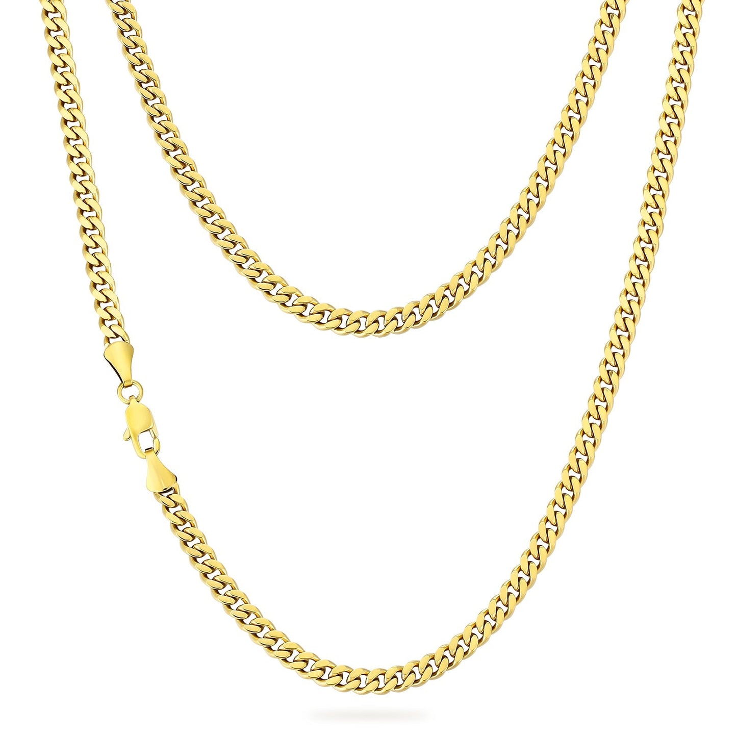 Wholesale Cuban Curb Chain 5mm 14K Gold/White Gold