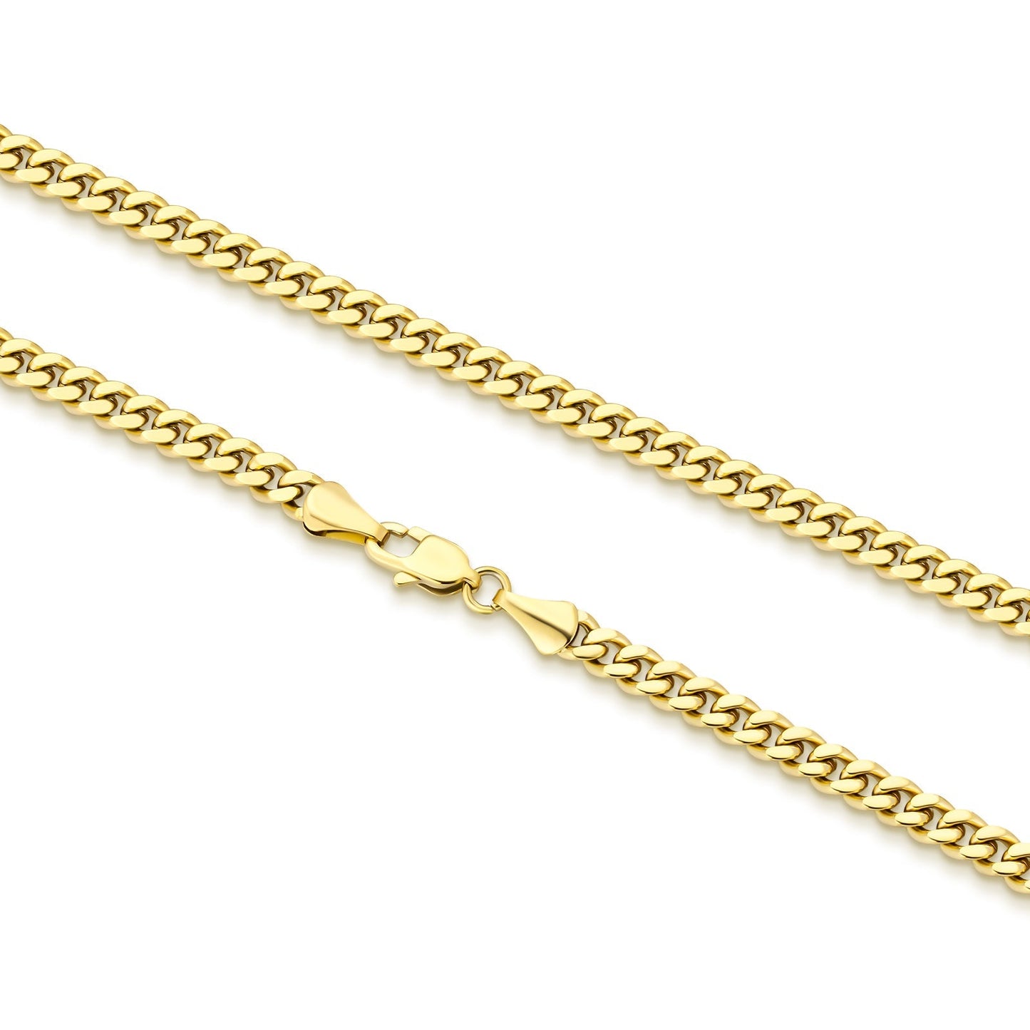 Wholesale Cuban Curb Chain 5mm 14K Gold/White Gold