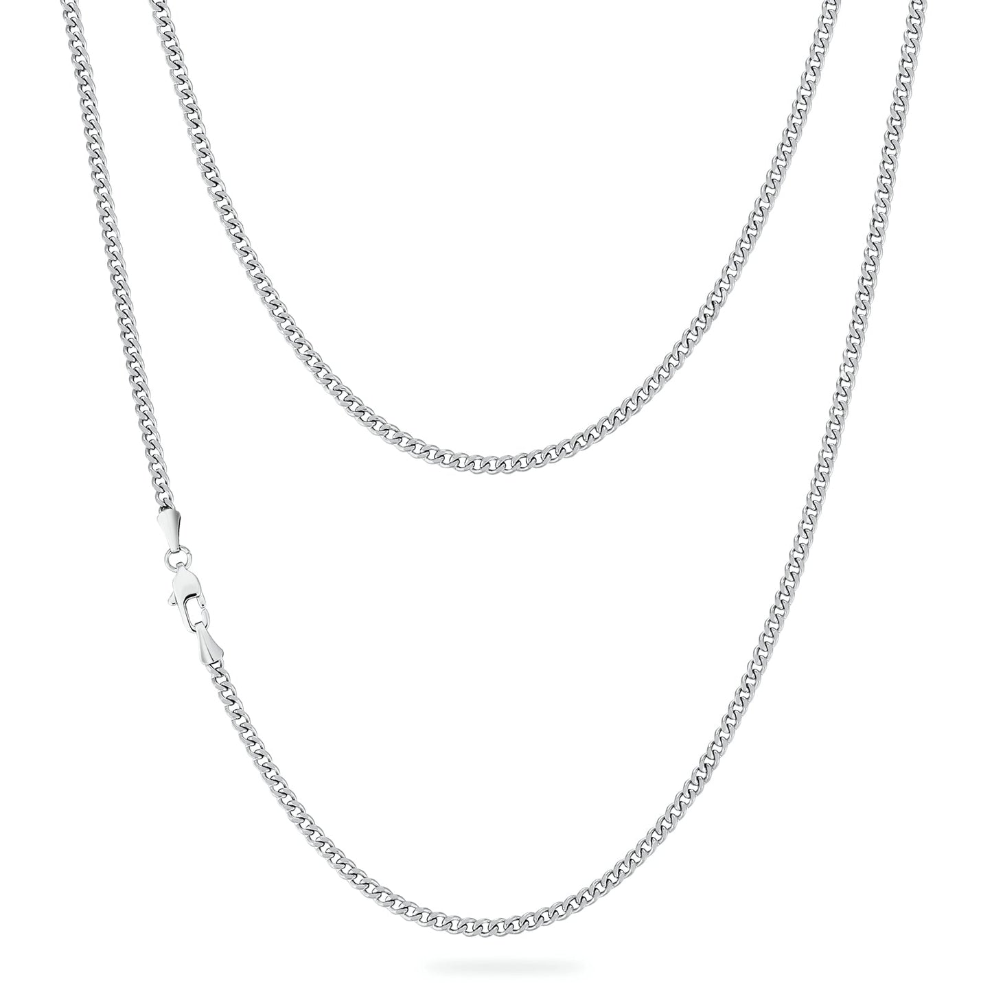 Wholesale Cuban Curb Chain 3mm 14K Gold/White Gold