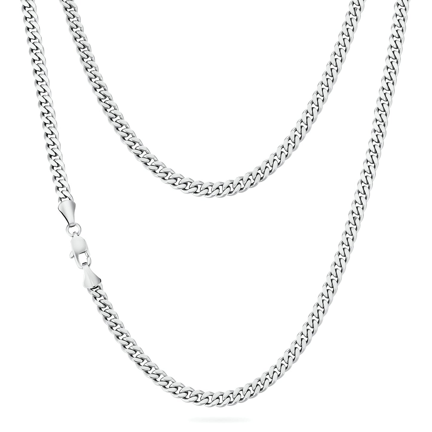 Wholesale Cuban Curb Chain 5mm 14K Gold/White Gold