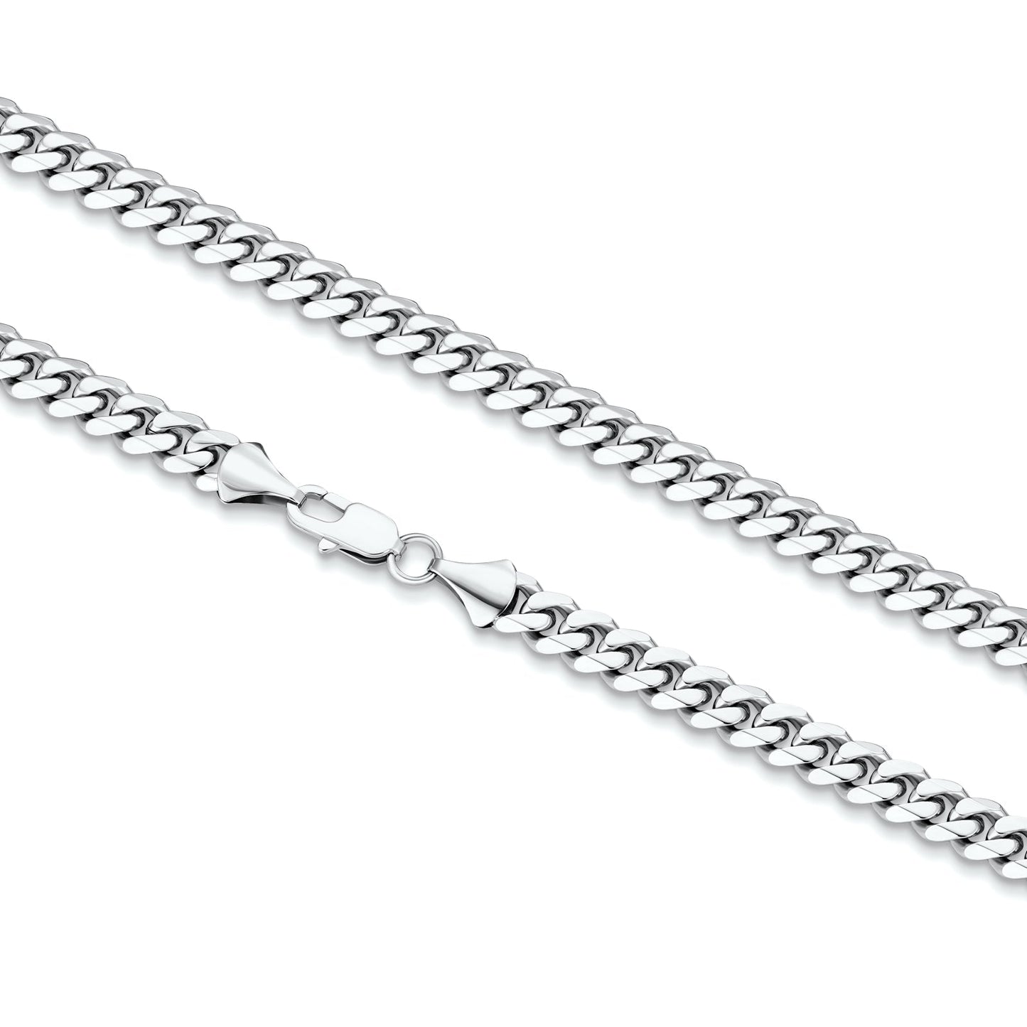 Wholesale Cuban Chain 6mm 6-sided Diamond Cut 14K Gold/White Gold