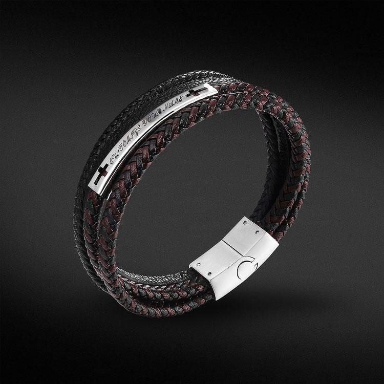 Mens leather and Braided leather bracelets