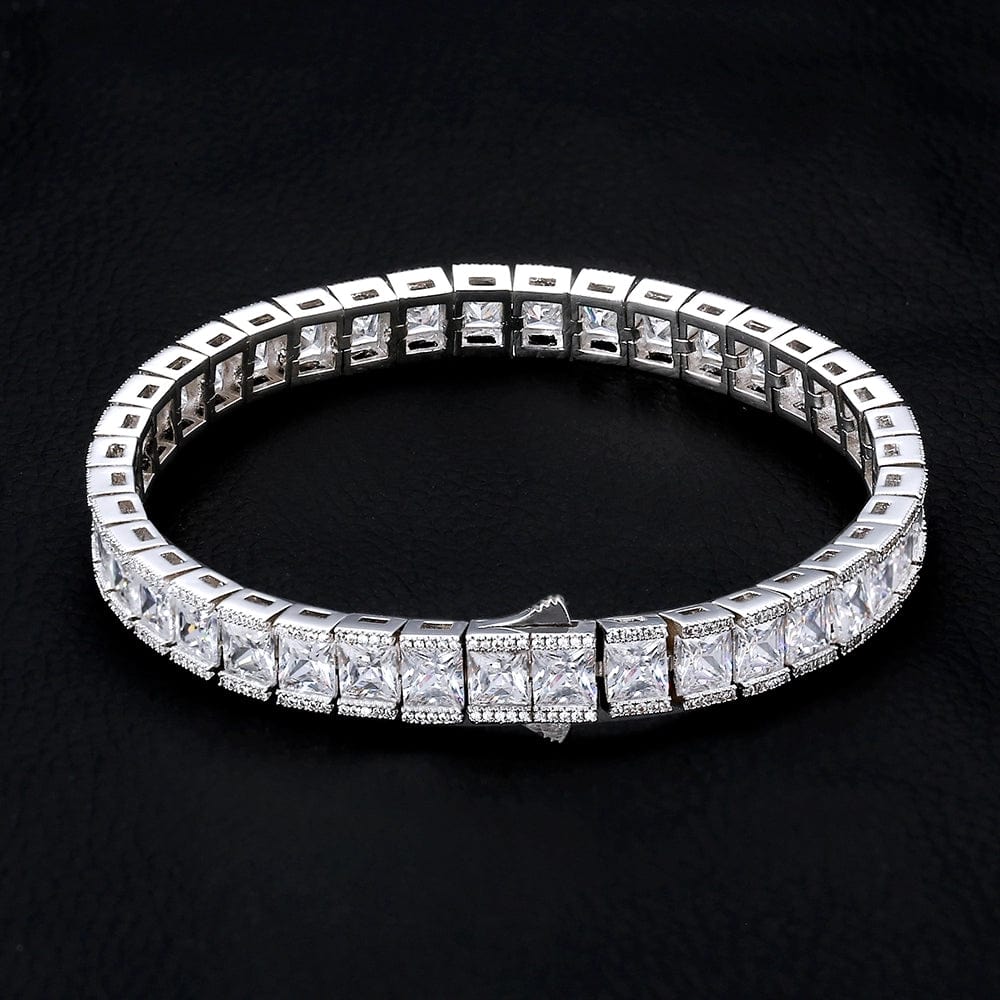 Wholesale Tennis Chain  3mm 4mm 5mm DEF VVS Moissanite  In 925 Silver Princess Cut