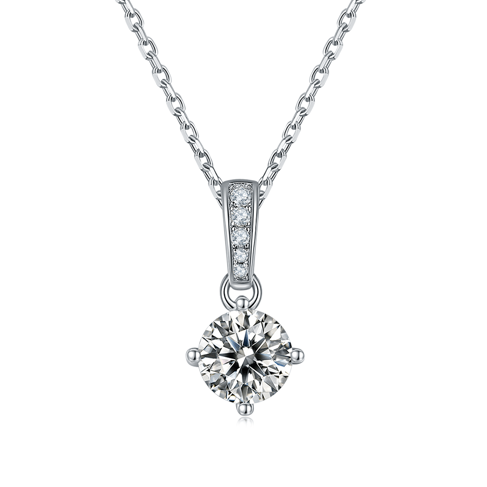 Wholesale Moissanite 1.0 Carats Custom CVD Diamond Pendant Necklace Wholesale Lab Grown Diamond Jewelry