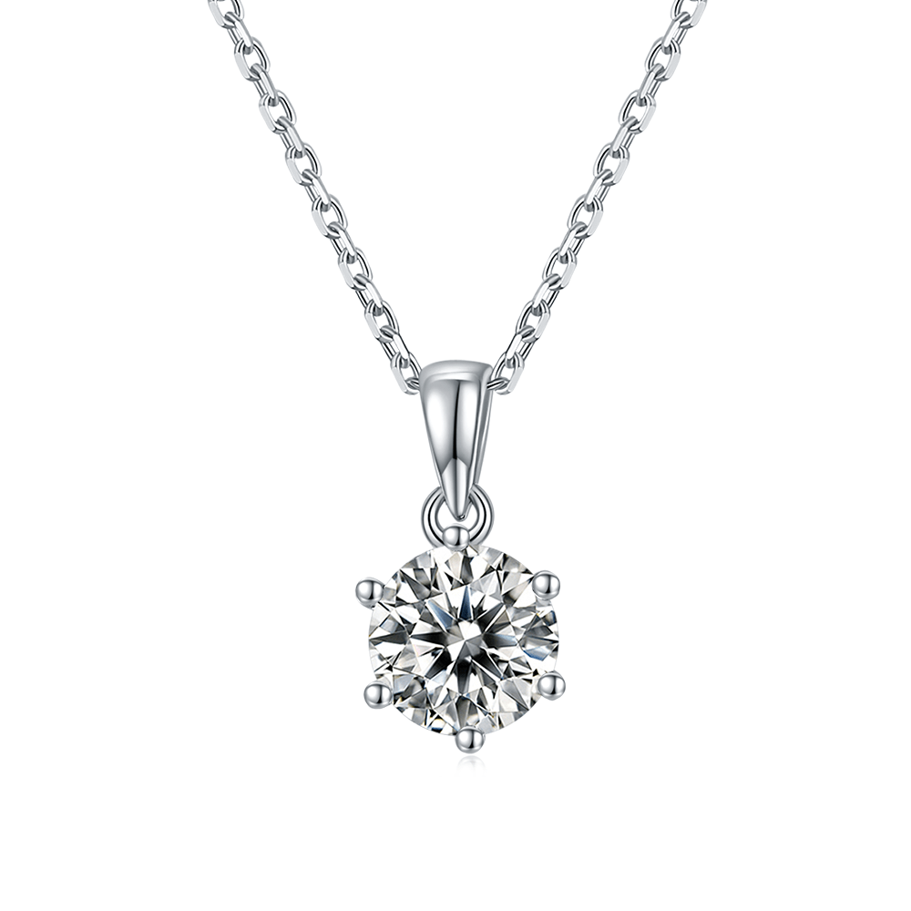 Wholesale Moissanite 1.0 Carats Custom CVD Diamond Pendant Necklace Wholesale Lab Grown Diamond Jewelry