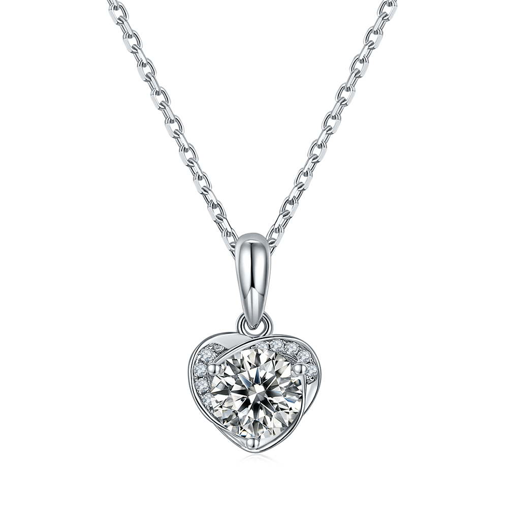 Wholesale Moissanite 1.0 Carats Custom CVD Diamond Pendant Necklace Wholesale Lab Grown Diamond Jewelry