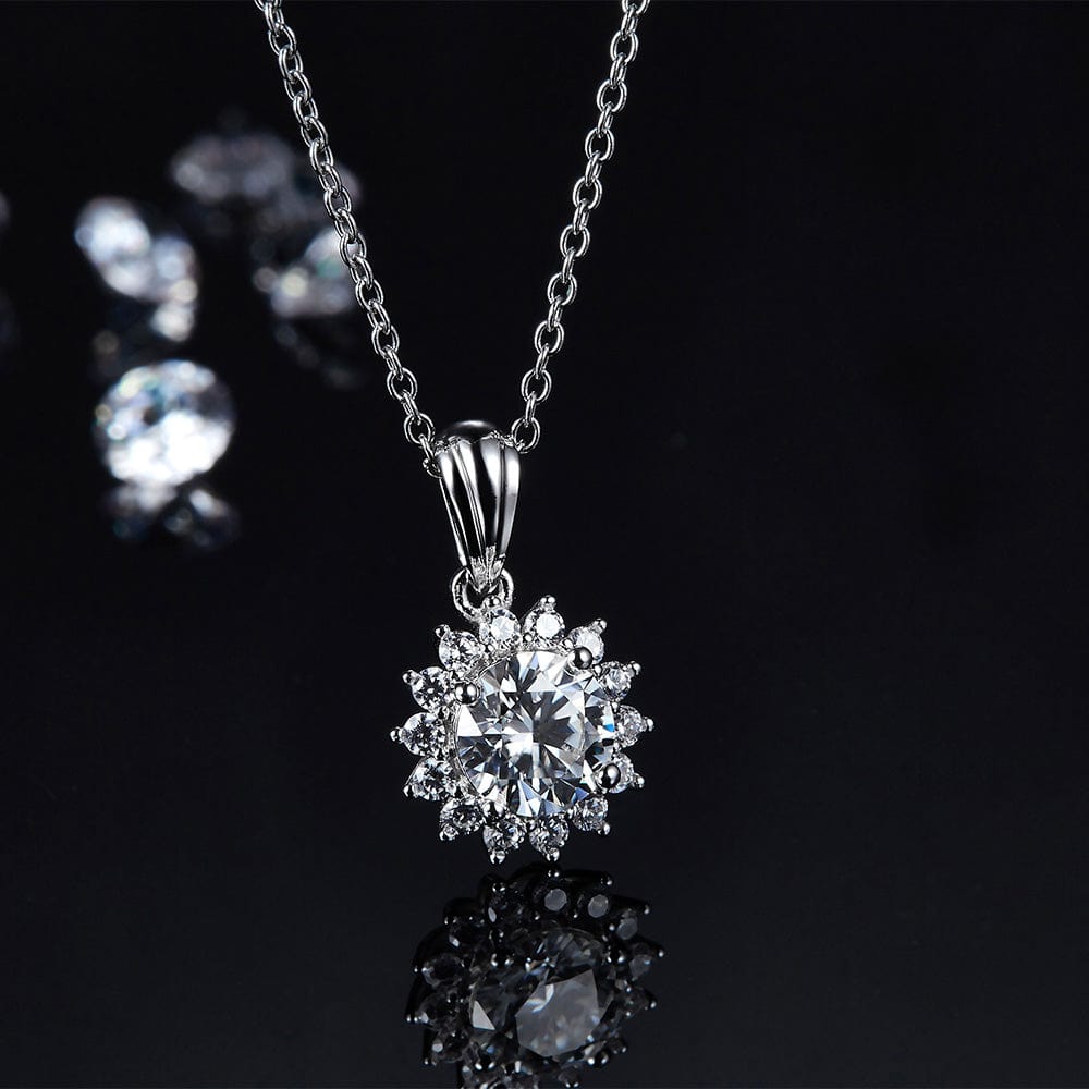 Wholesale Moissanite 1.0 Carats Custom CVD Diamond Pendant Necklace Wholesale Lab Grown Diamond Jewelry