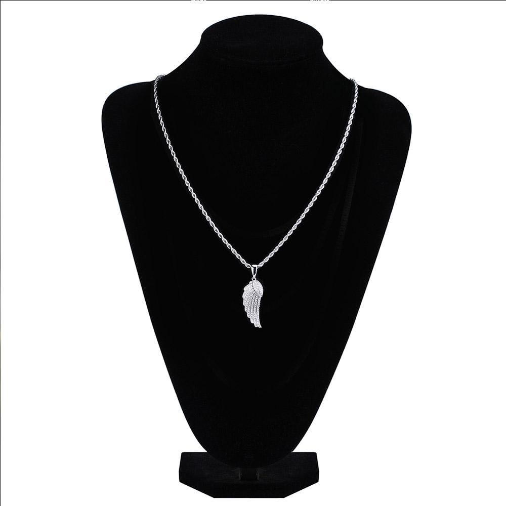 Wholesale Hip Hip Custom Pendants Angels Iced Out Winged Pendant White Gold For Fashion Necklace Wholesale