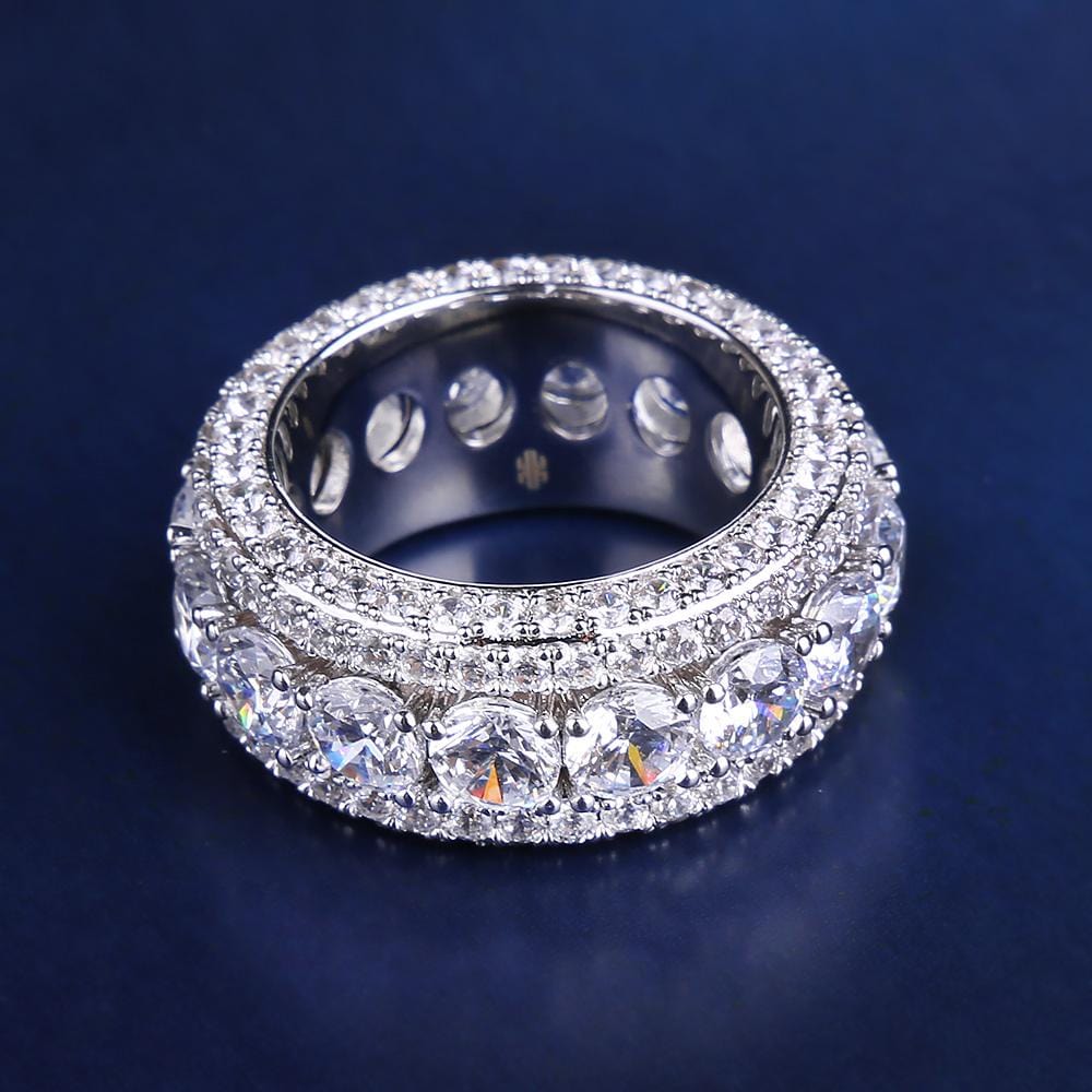 Wholesale Rings Iced Out Rotating Ring Diamond CZ Ring