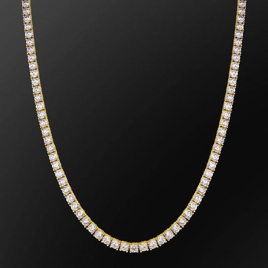 Wholesale Tennis Chain 5mm Iced Out Diamond Plated 14K Gold